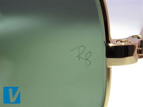 ray ban logo etching